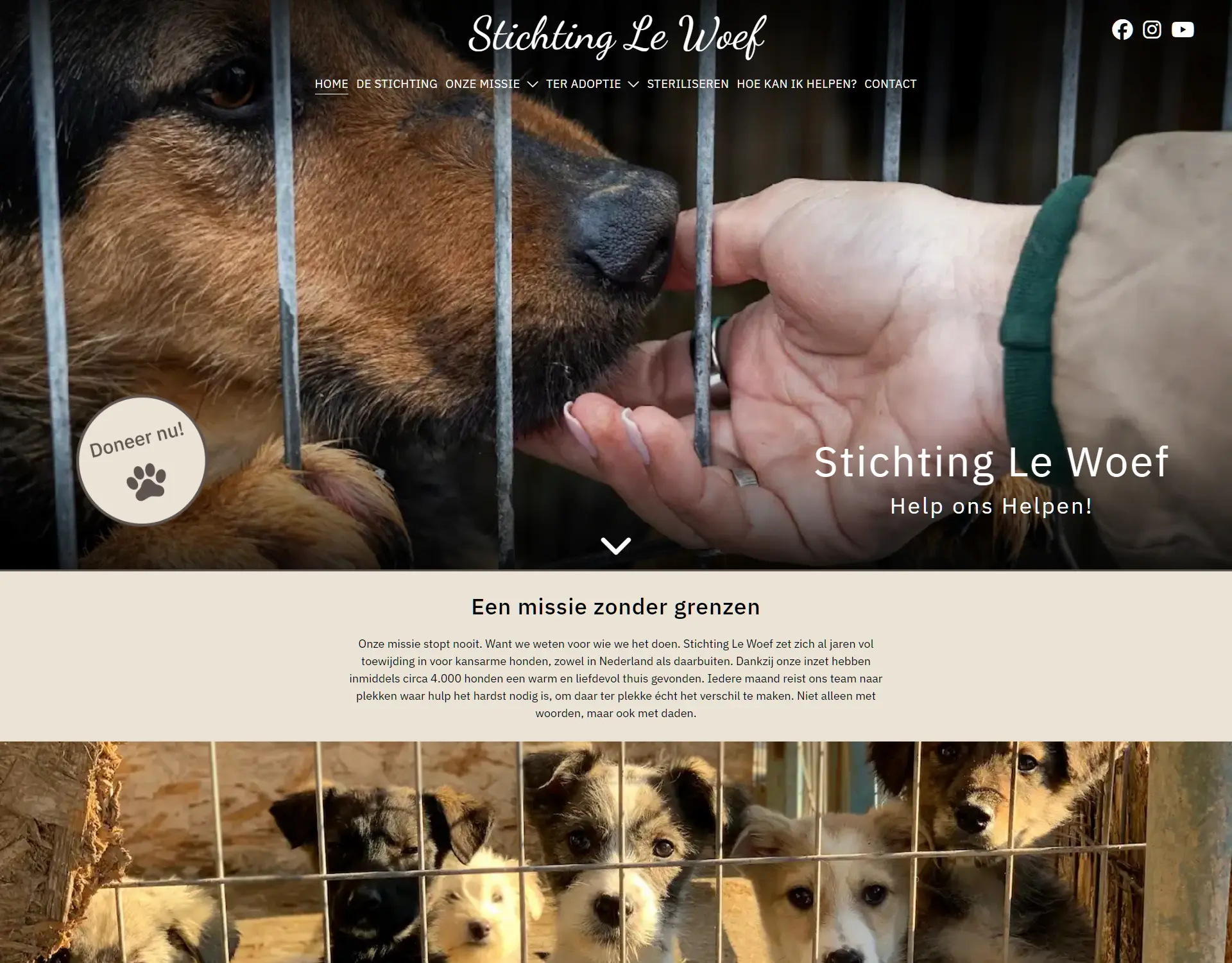 Indexpagina van Stichting Le Woef