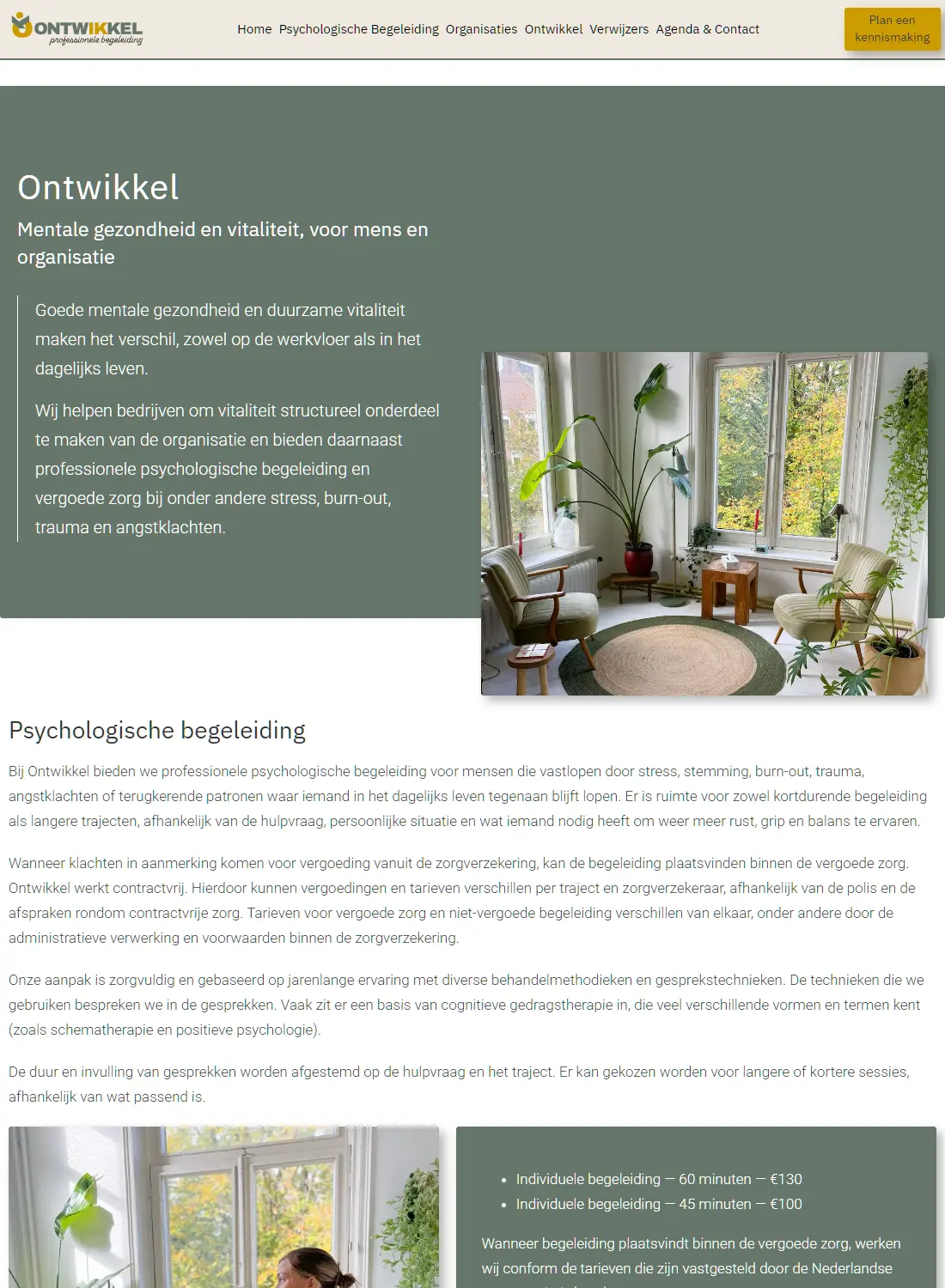 Vergaderen pagina van Brasserie Josephine